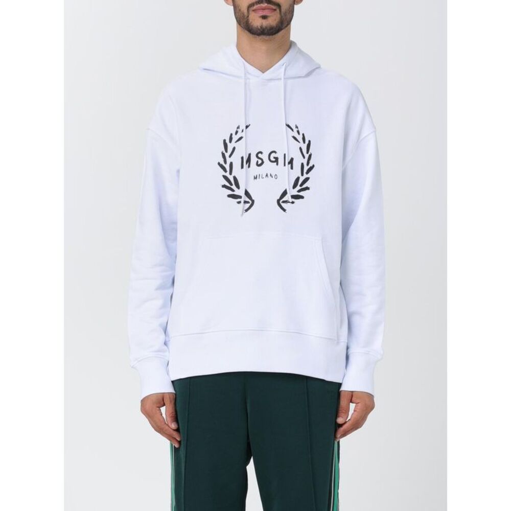 Msgm Men Msgm Cotton Sweatshirt With Logo Print